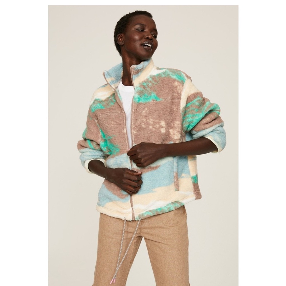 Levi Multicolor Fleece Zip-Up Jacket